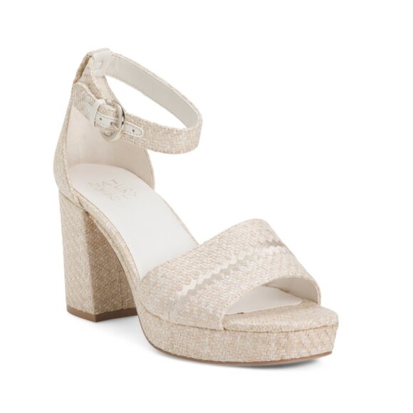 NATURALIZER PREMIUM EGGSHELL Wide Pearlyn Heels - Picture 1 of 2